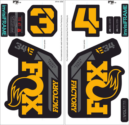 Fox 34 Factory E BIKE 2021 Decals