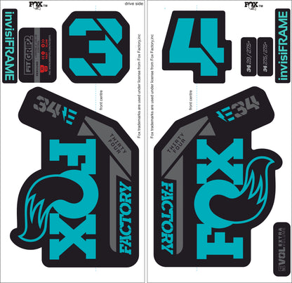 Fox 34 Factory E BIKE 2021 Decals