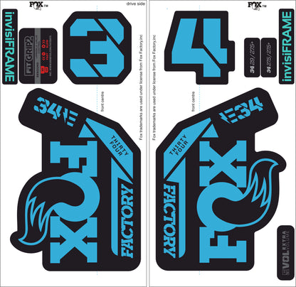 Fox 34 Factory E BIKE 2021 Decals
