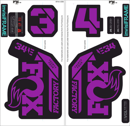 Fox 34 Factory E BIKE 2021 Decals