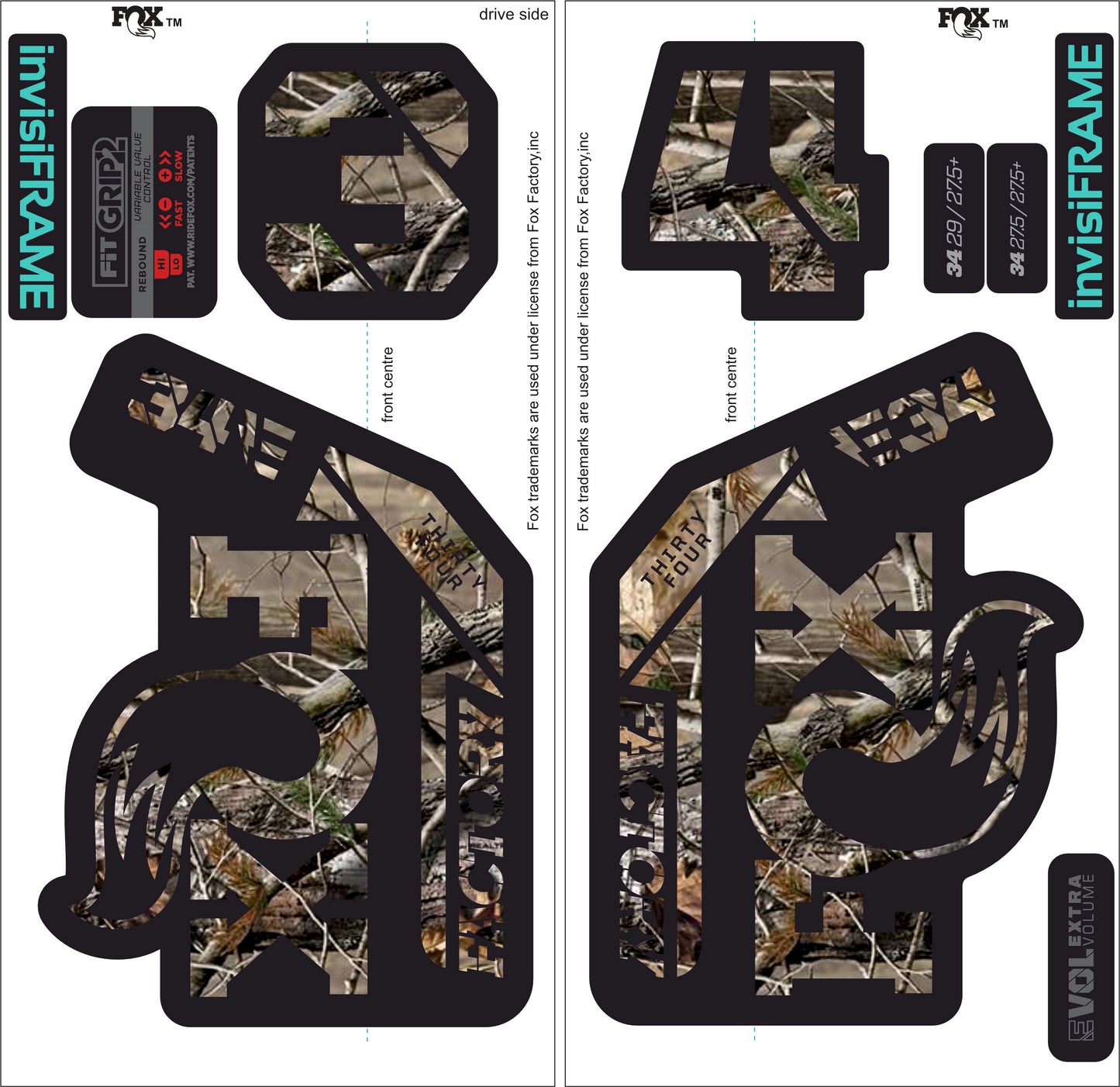 Fox 34 Factory E BIKE 2021 Decals