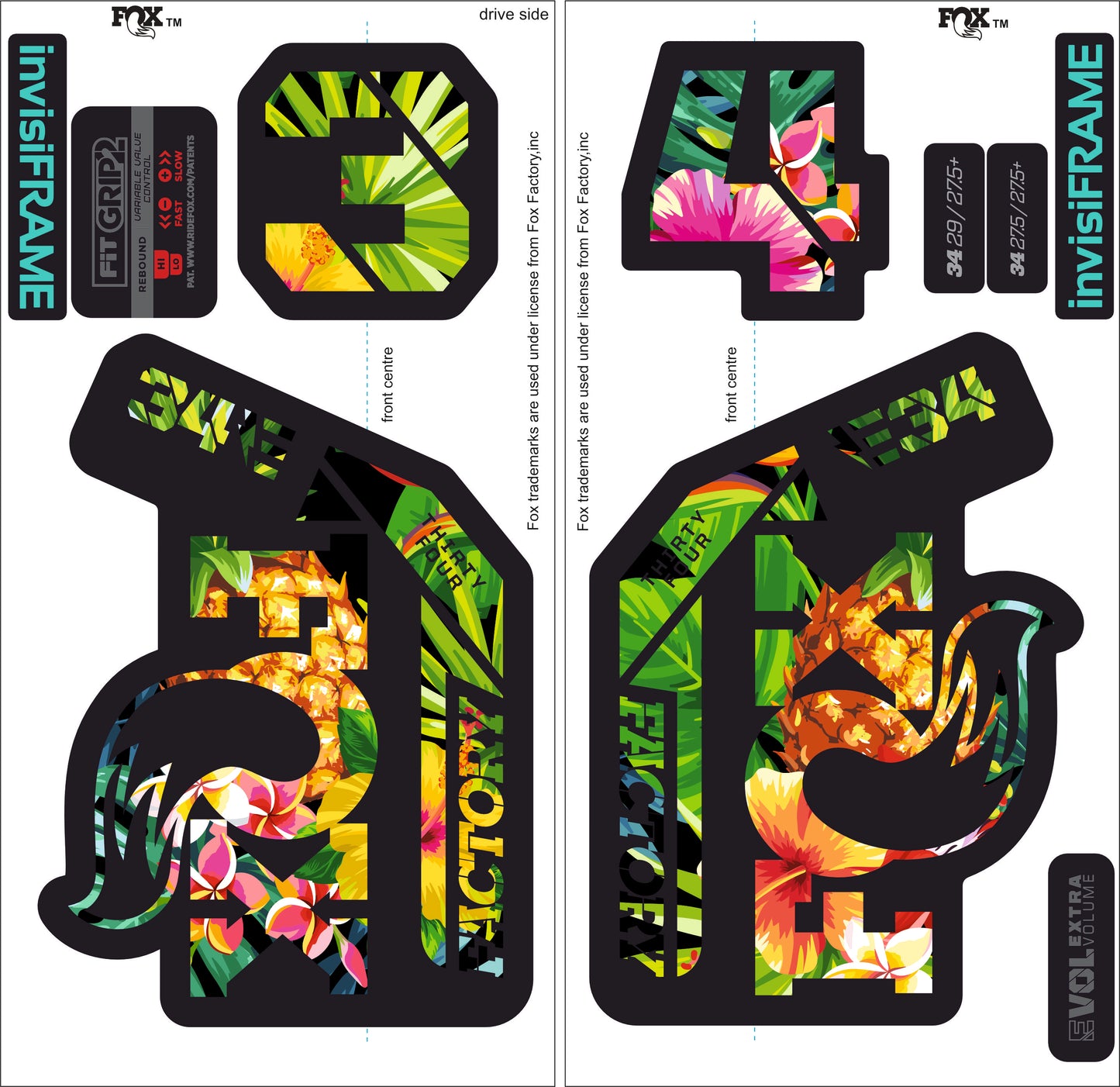 Fox 34 Factory E BIKE 2021 Decals