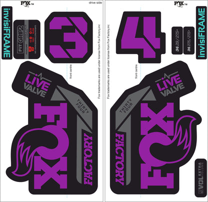 Fox 34 Factory LIVE VALVE 2021 Decals
