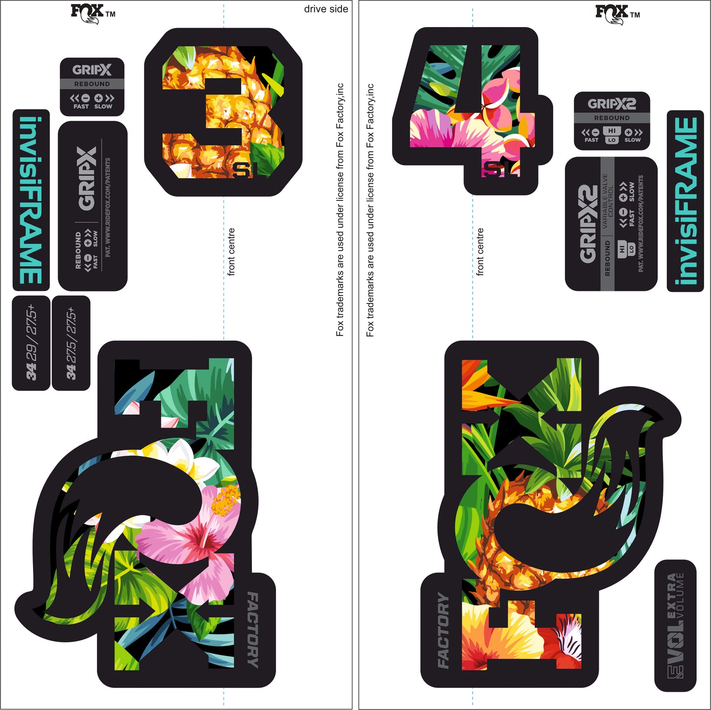 Fox 34 SL Factory 2026 DECALS