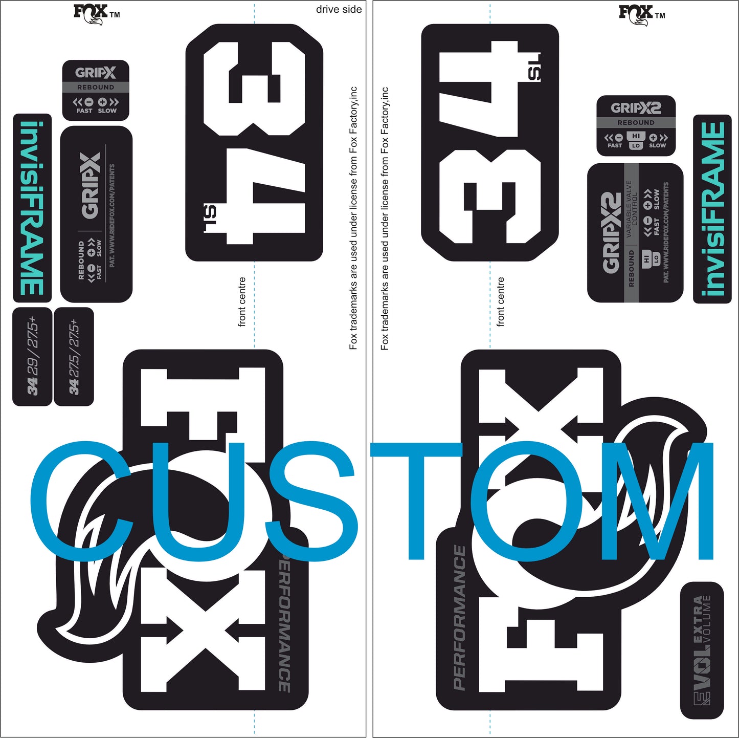 Fox 34 SL Performance 2026 DECALS