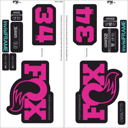 Fox 34 SL Performance 2026 DECALS