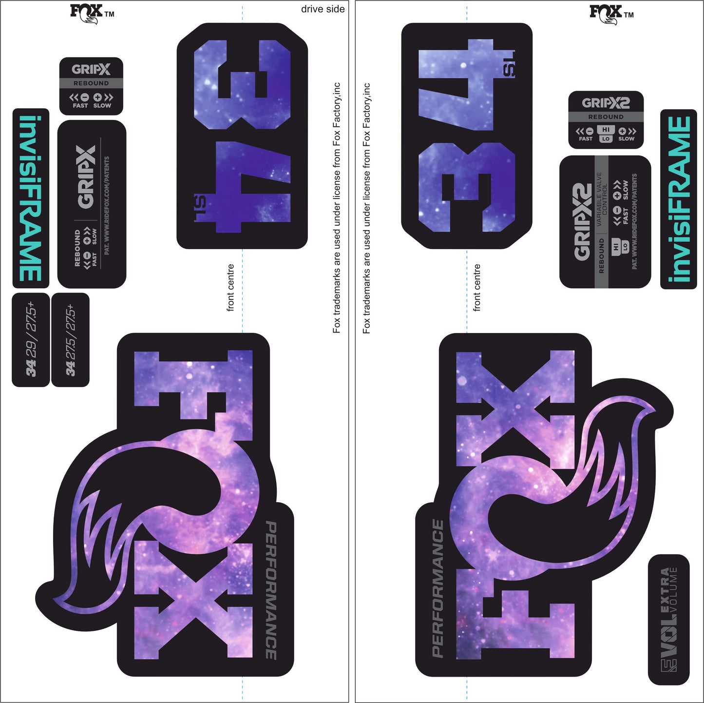 Fox 34 SL Performance 2026 DECALS