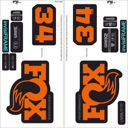 Fox 34 SL Performance 2026 DECALS