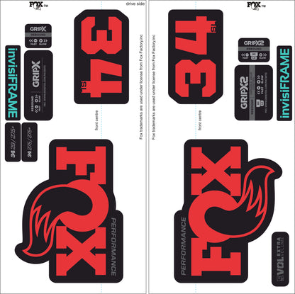 Fox 34 SL Performance 2026 DECALS