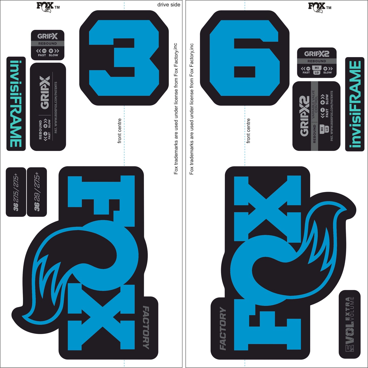 Fox 36 Factory 2026 Decals