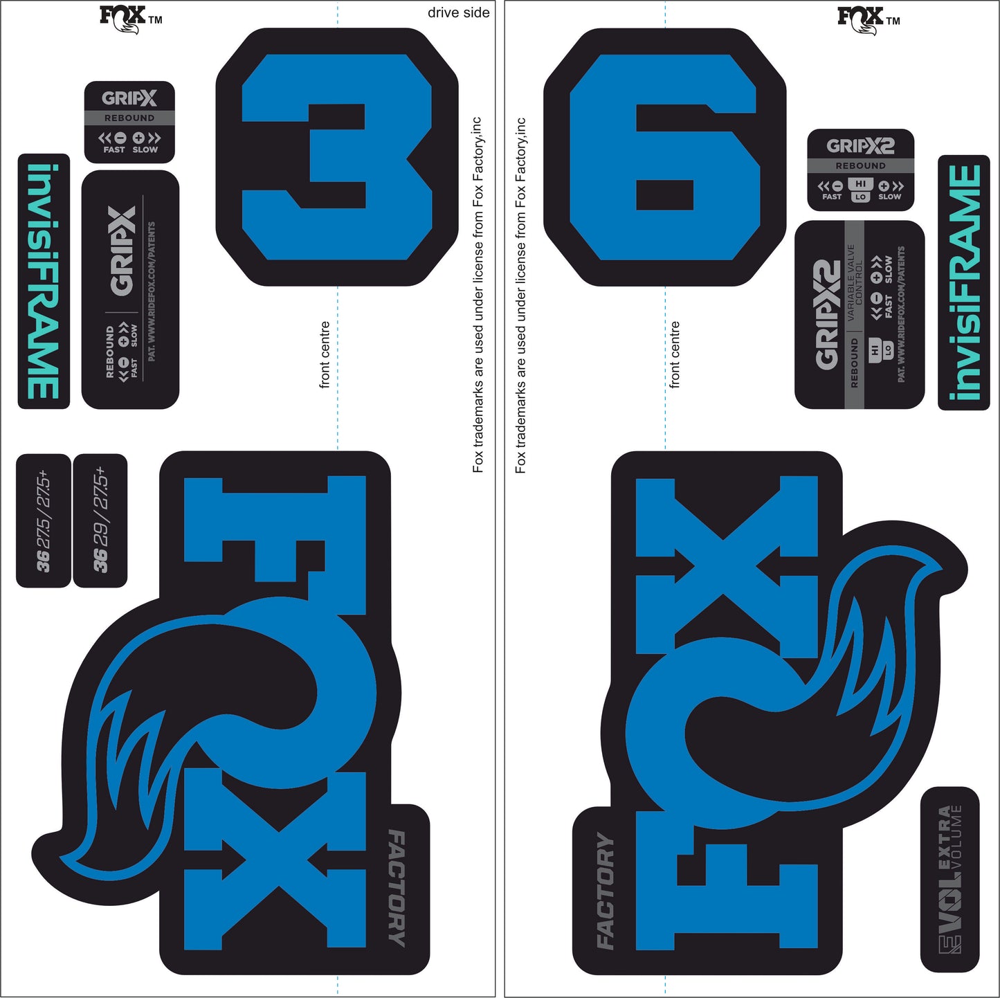 Fox 36 Factory 2026 Decals
