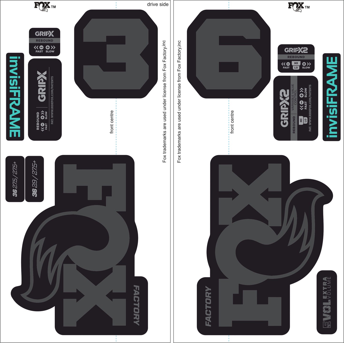 Fox 36 Factory 2026 Decals