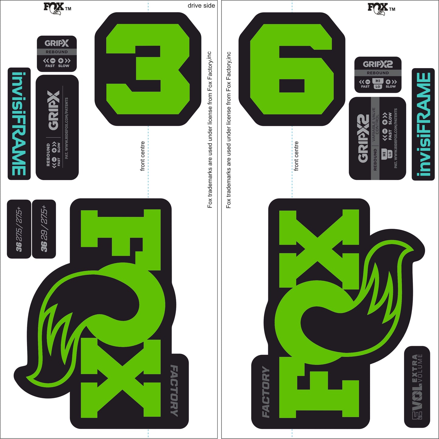 Fox 36 Factory 2026 Decals