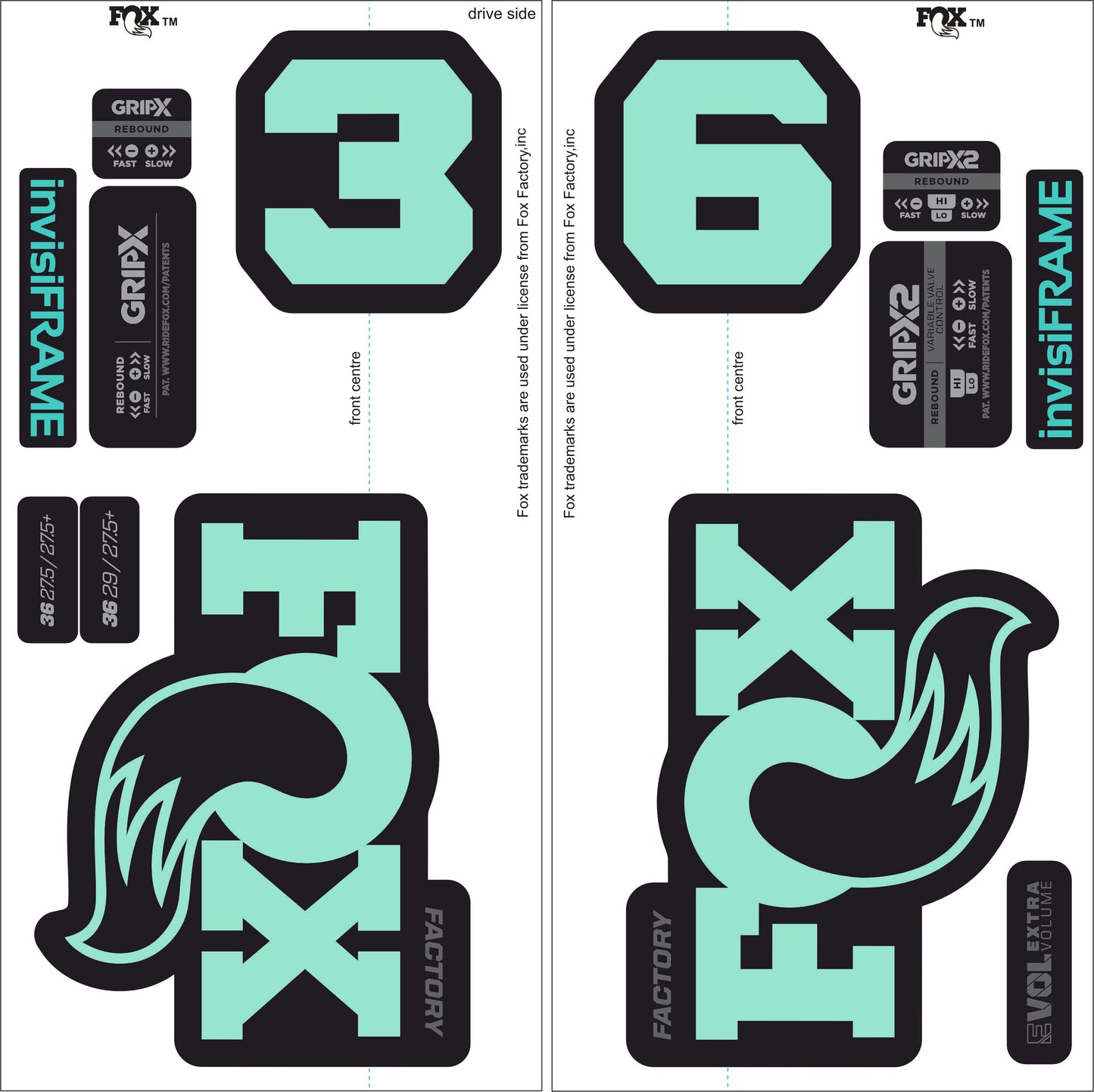 Fox 36 Factory 2026 Decals