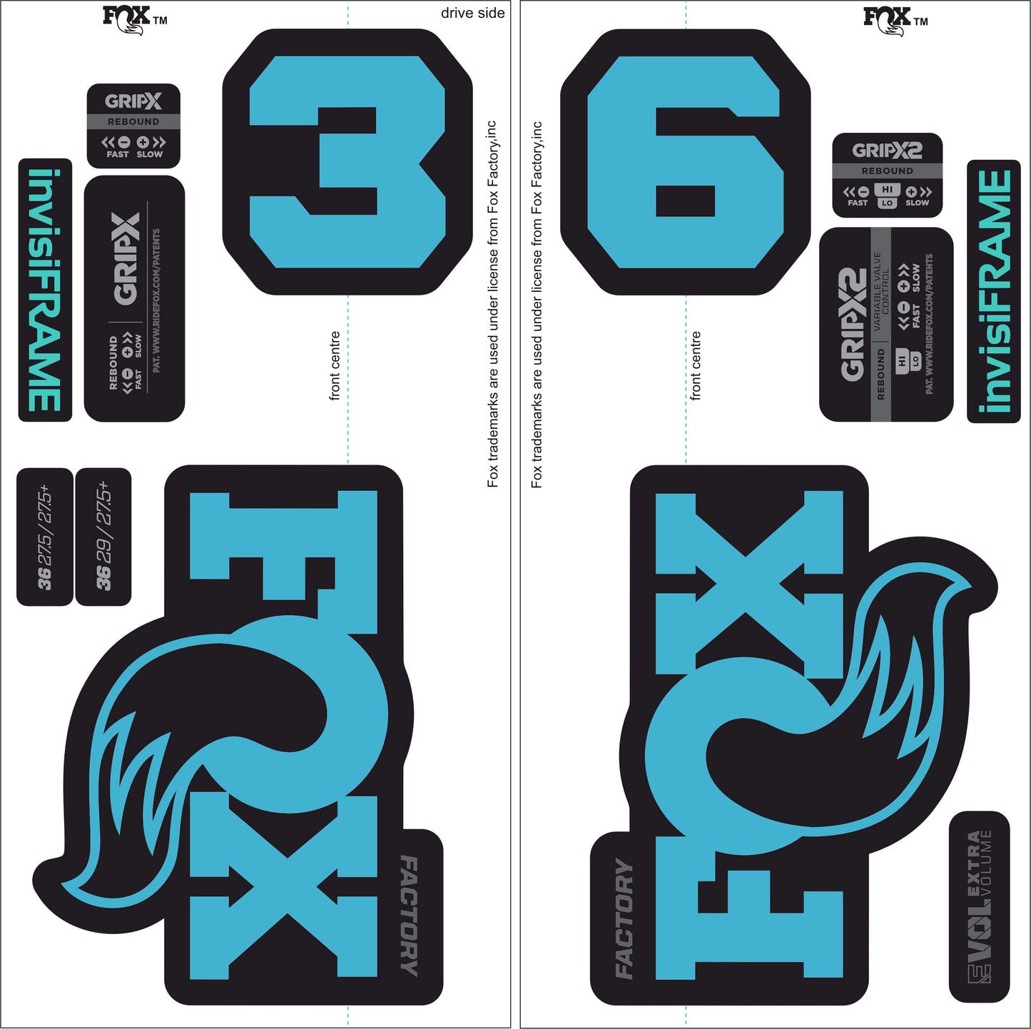 Fox 36 Factory 2026 Decals