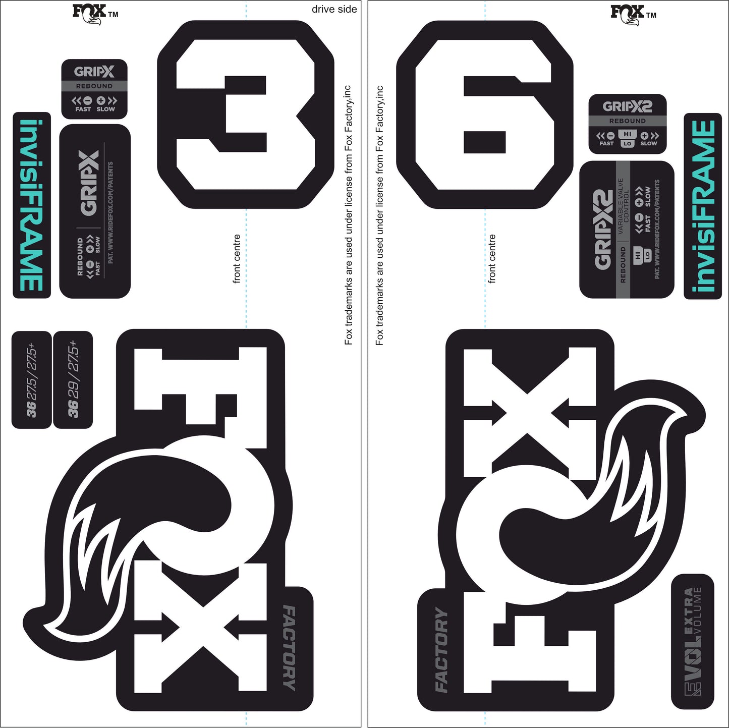 Fox 36 Factory 2026 Decals