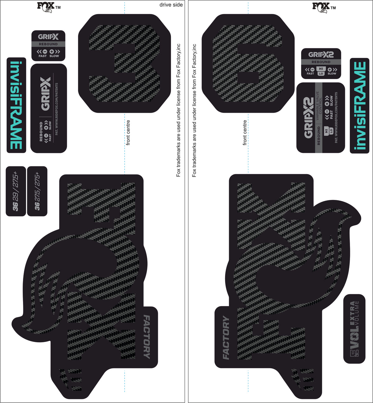 Fox 36 Factory E Bike 2025 decals