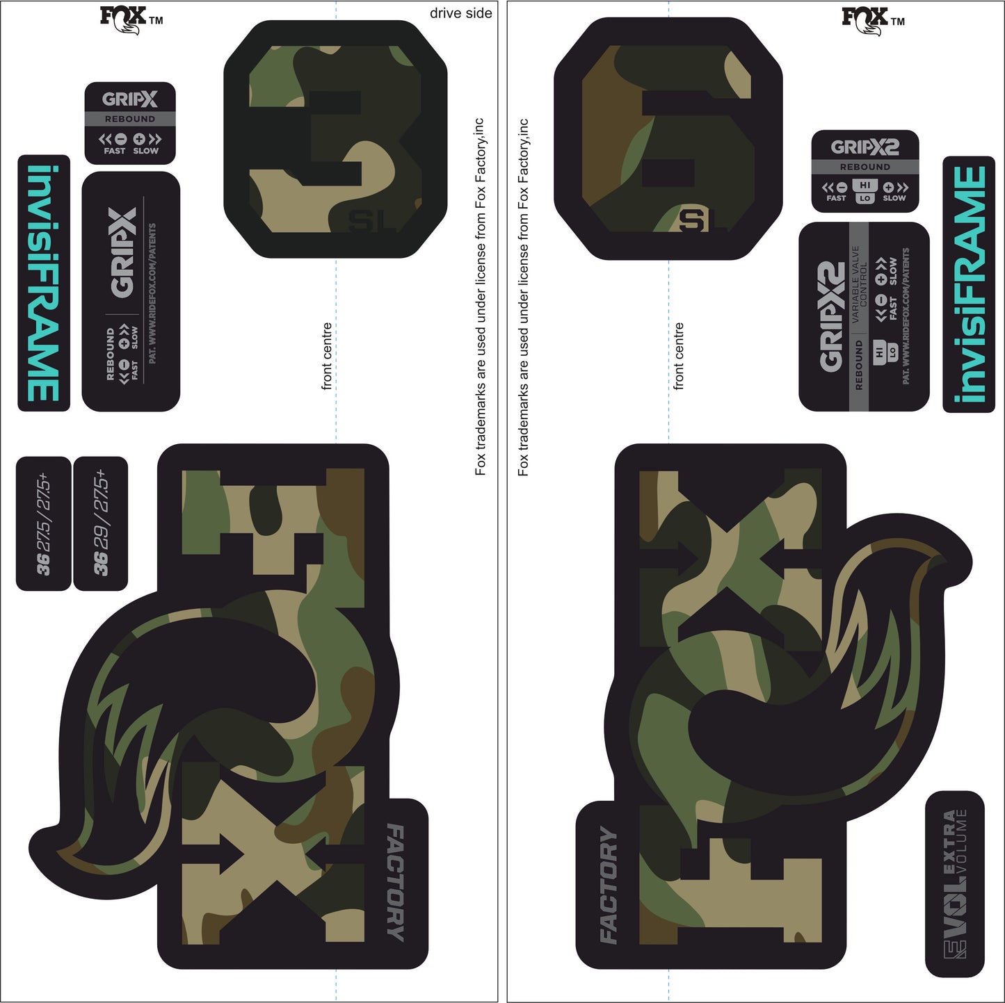 Fox 36 Factory SL 2026 Decals