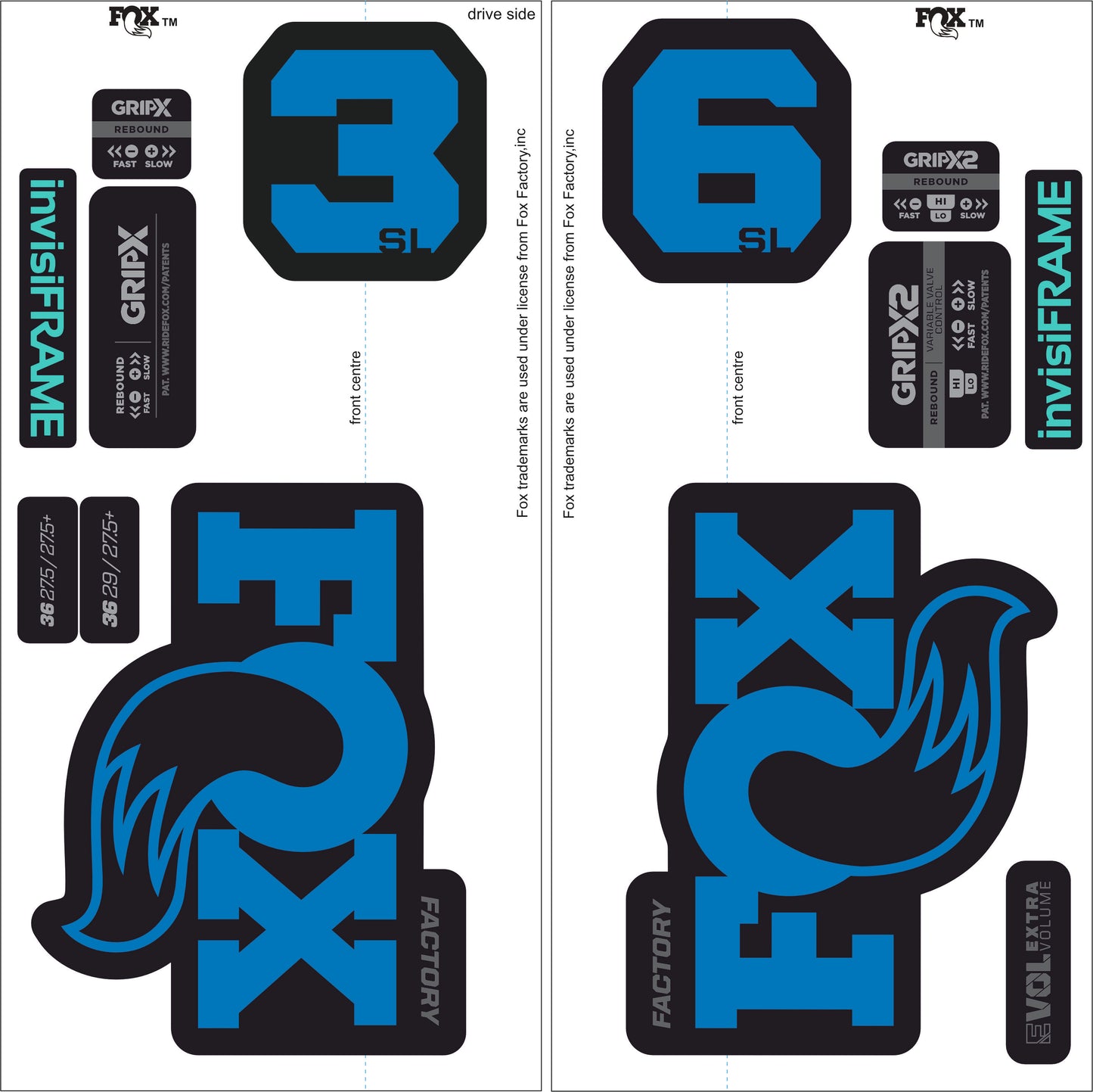 Fox 36 Factory SL 2026 Decals