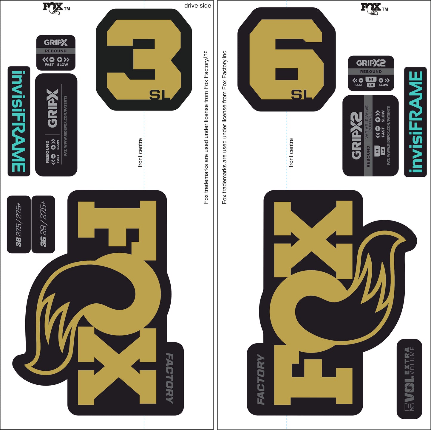 Fox 36 Factory SL 2026 Decals
