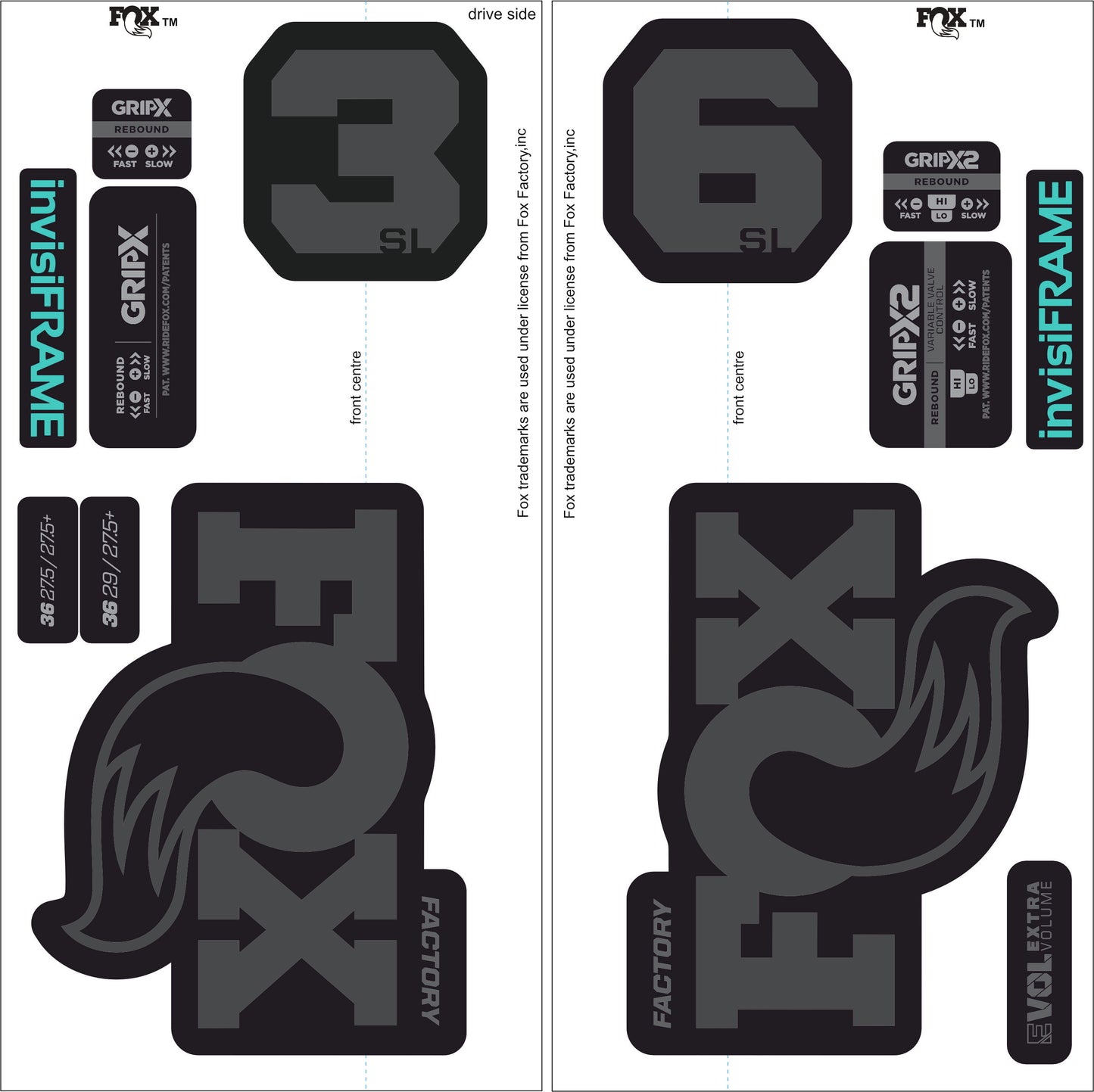 Fox 36 Factory SL 2026 Decals