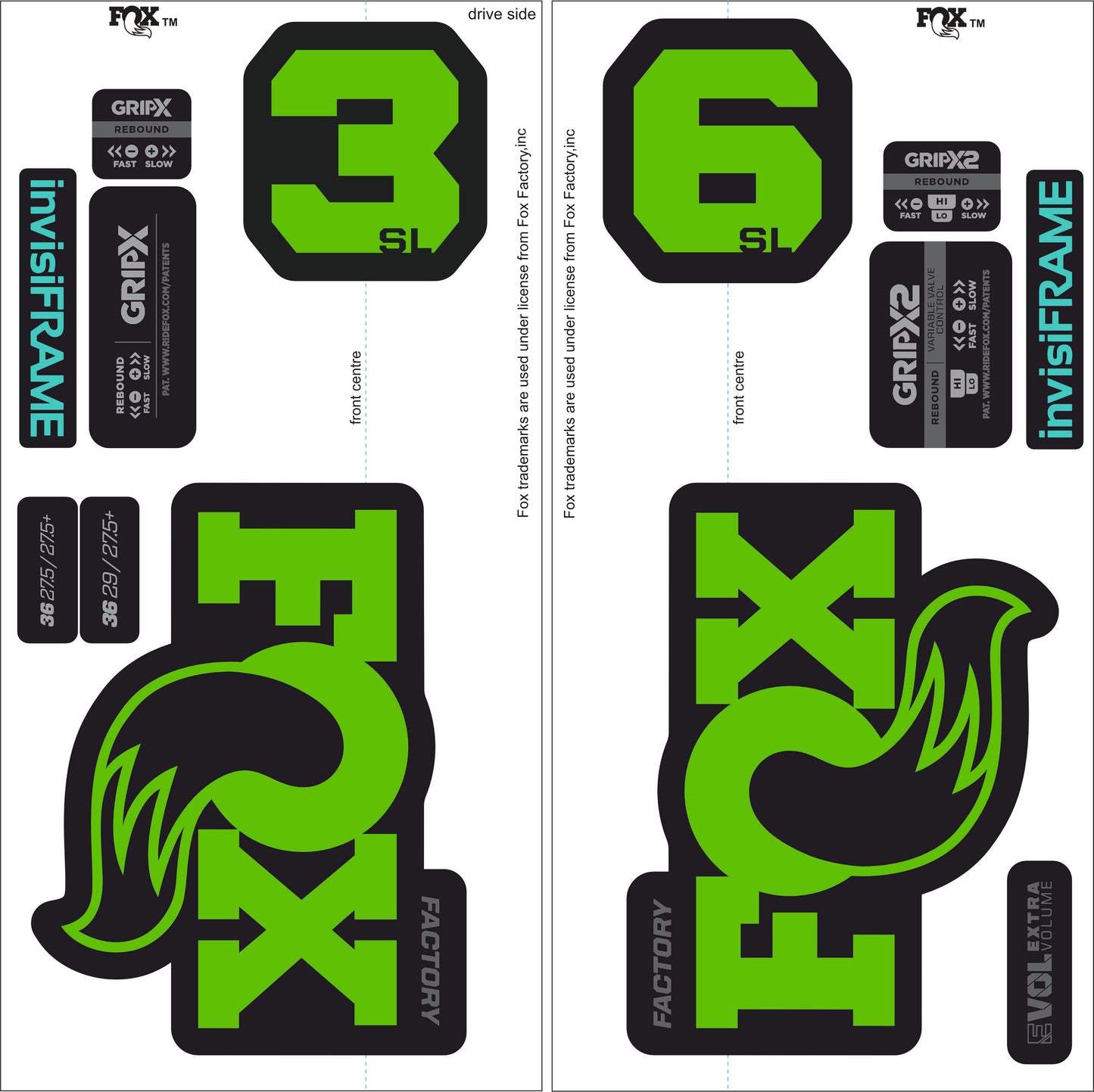 Fox 36 Factory SL 2026 Decals