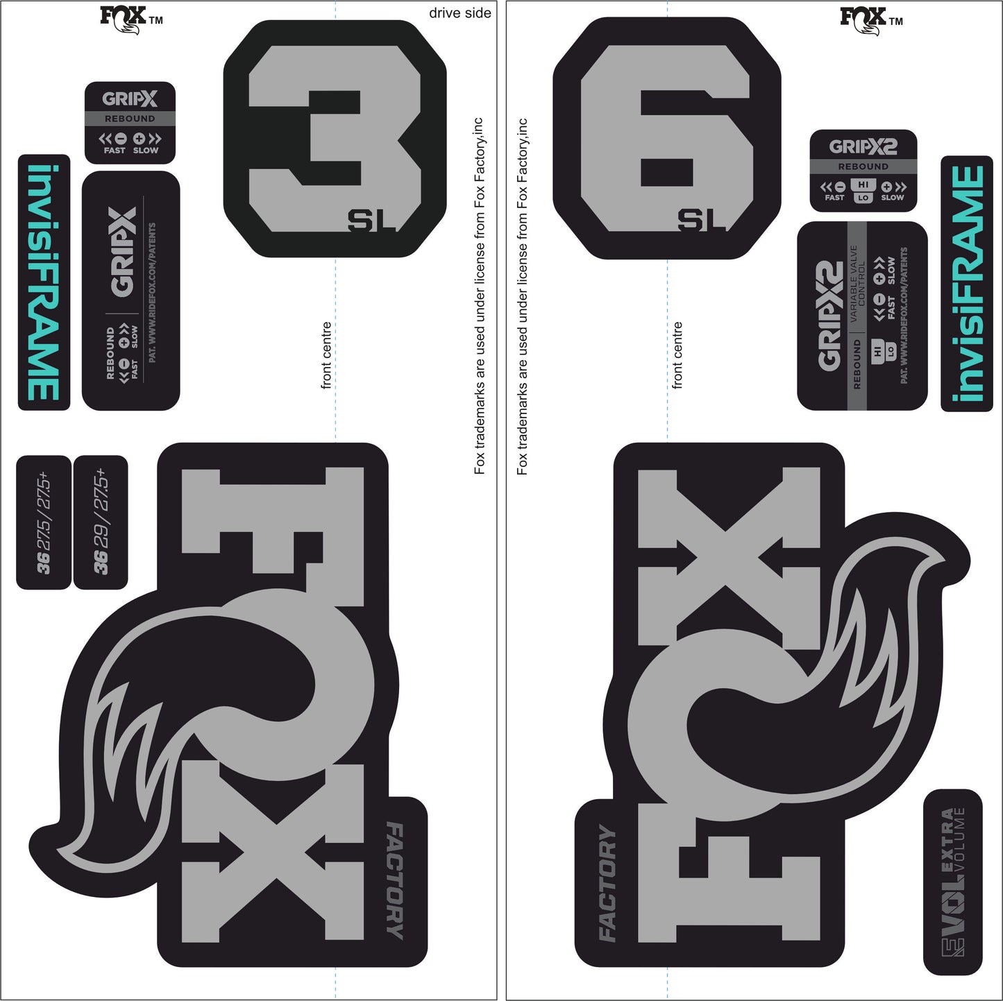 Fox 36 Factory SL 2026 Decals