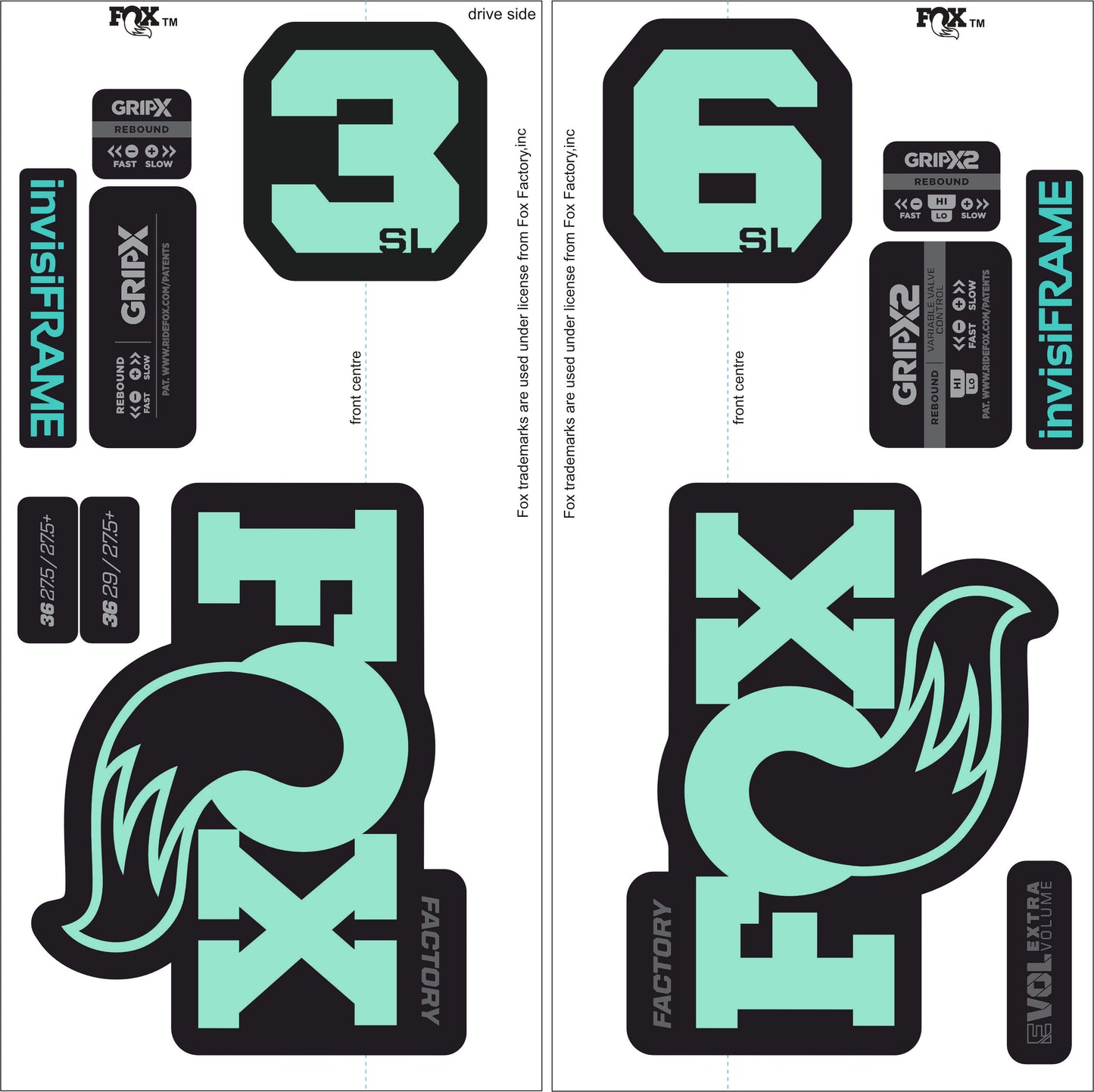 Fox 36 Factory SL 2026 Decals
