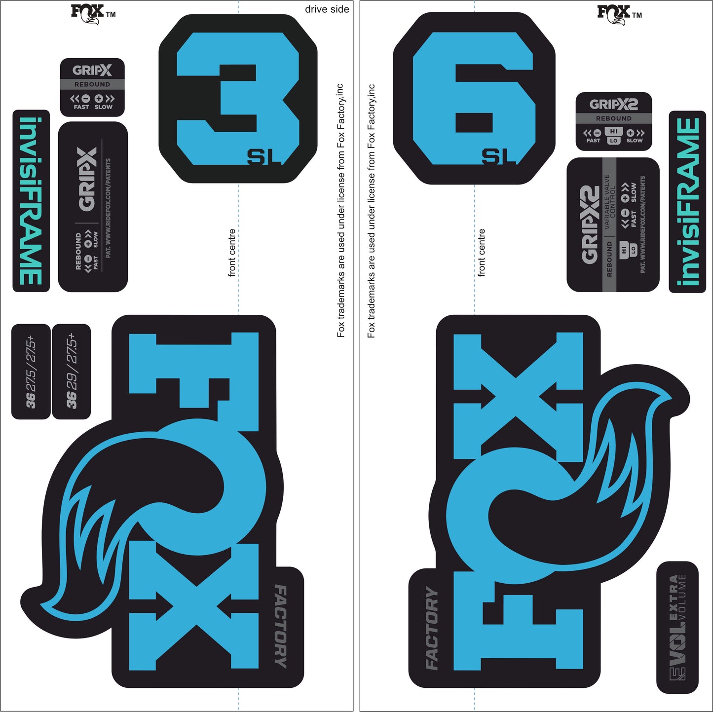 Fox 36 Factory SL 2026 Decals