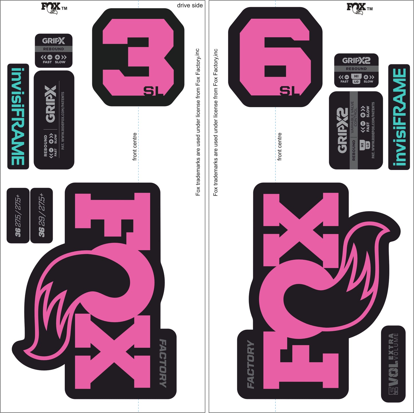 Fox 36 Factory SL 2026 Decals