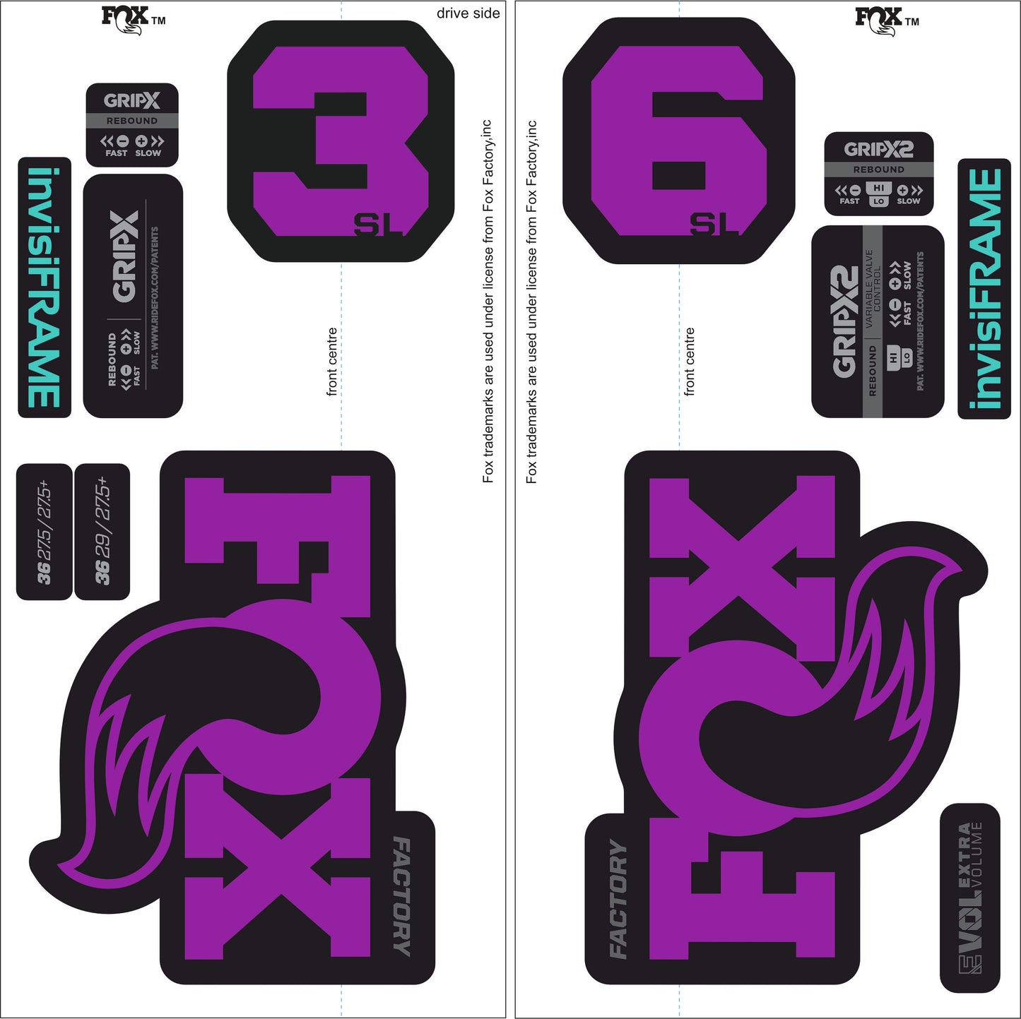 Fox 36 Factory SL 2026 Decals