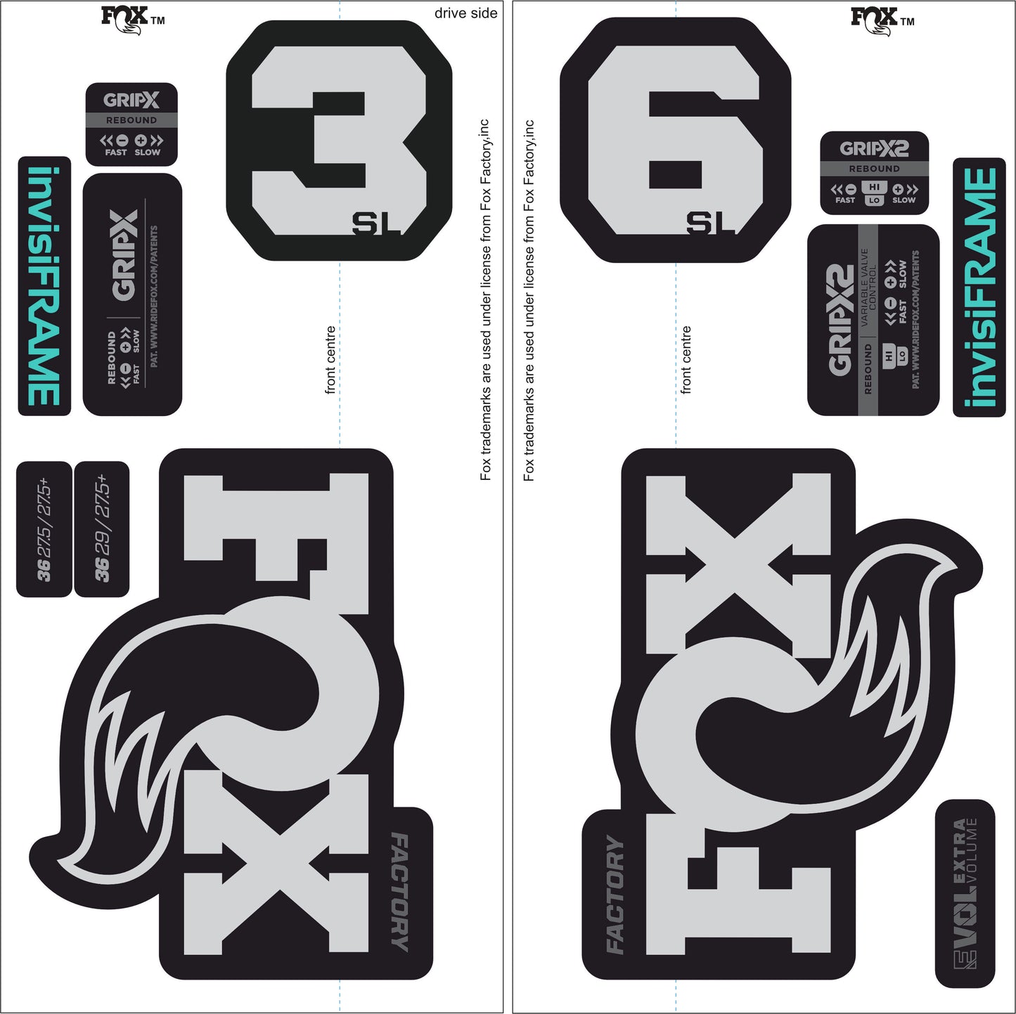 Fox 36 Factory SL 2026 Decals