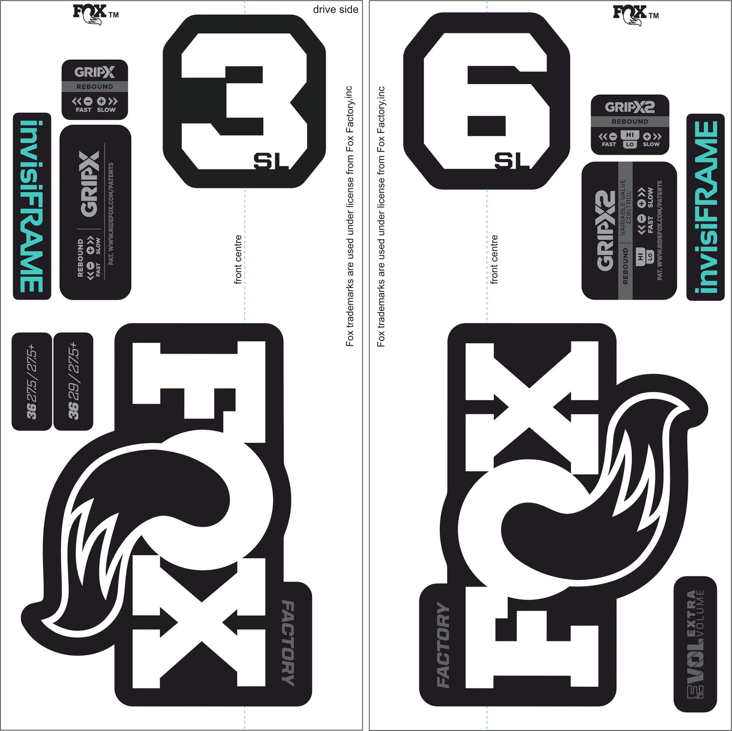 Fox 36 Factory SL 2026 Decals