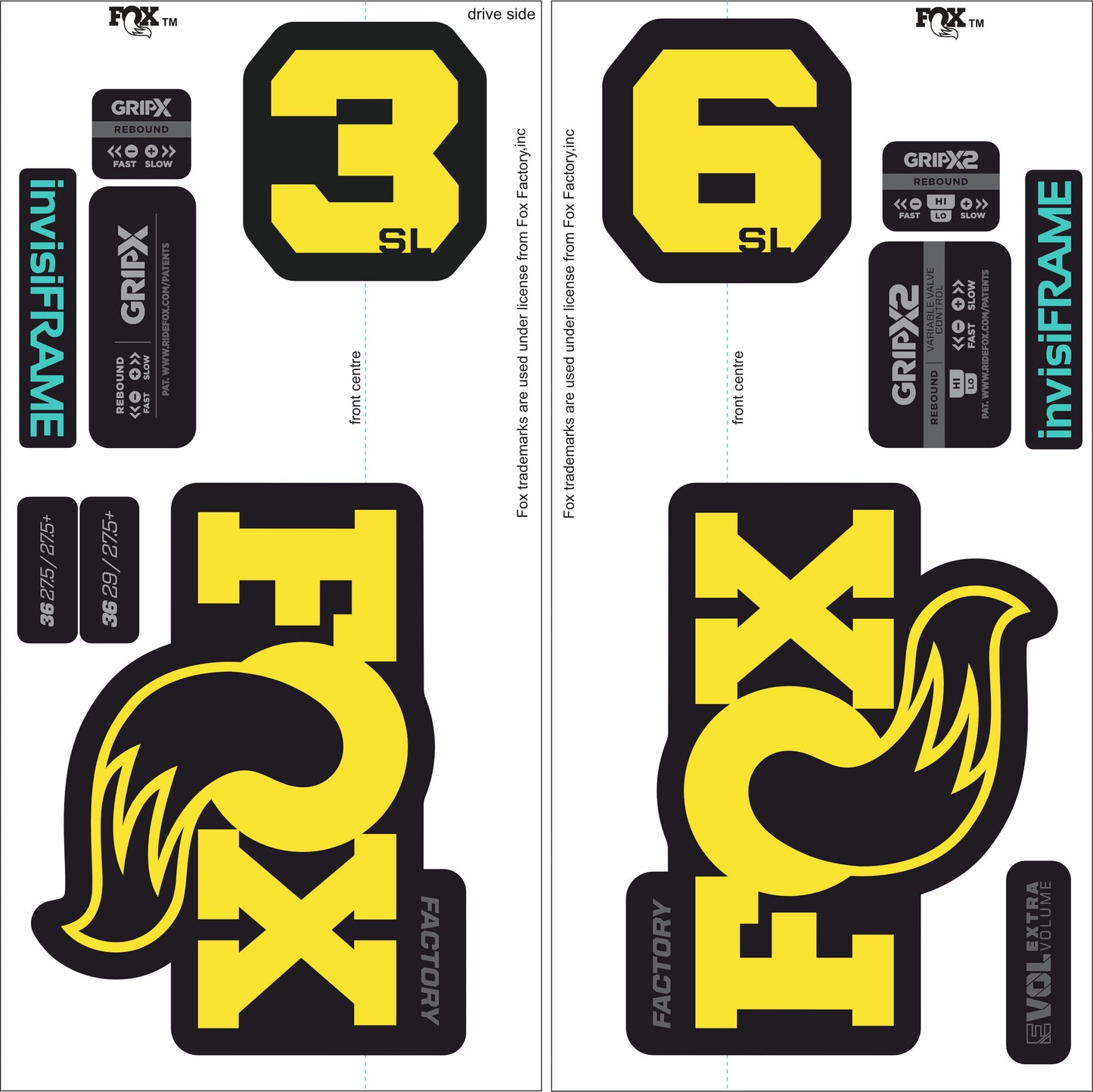 Fox 36 Factory SL 2026 Decals
