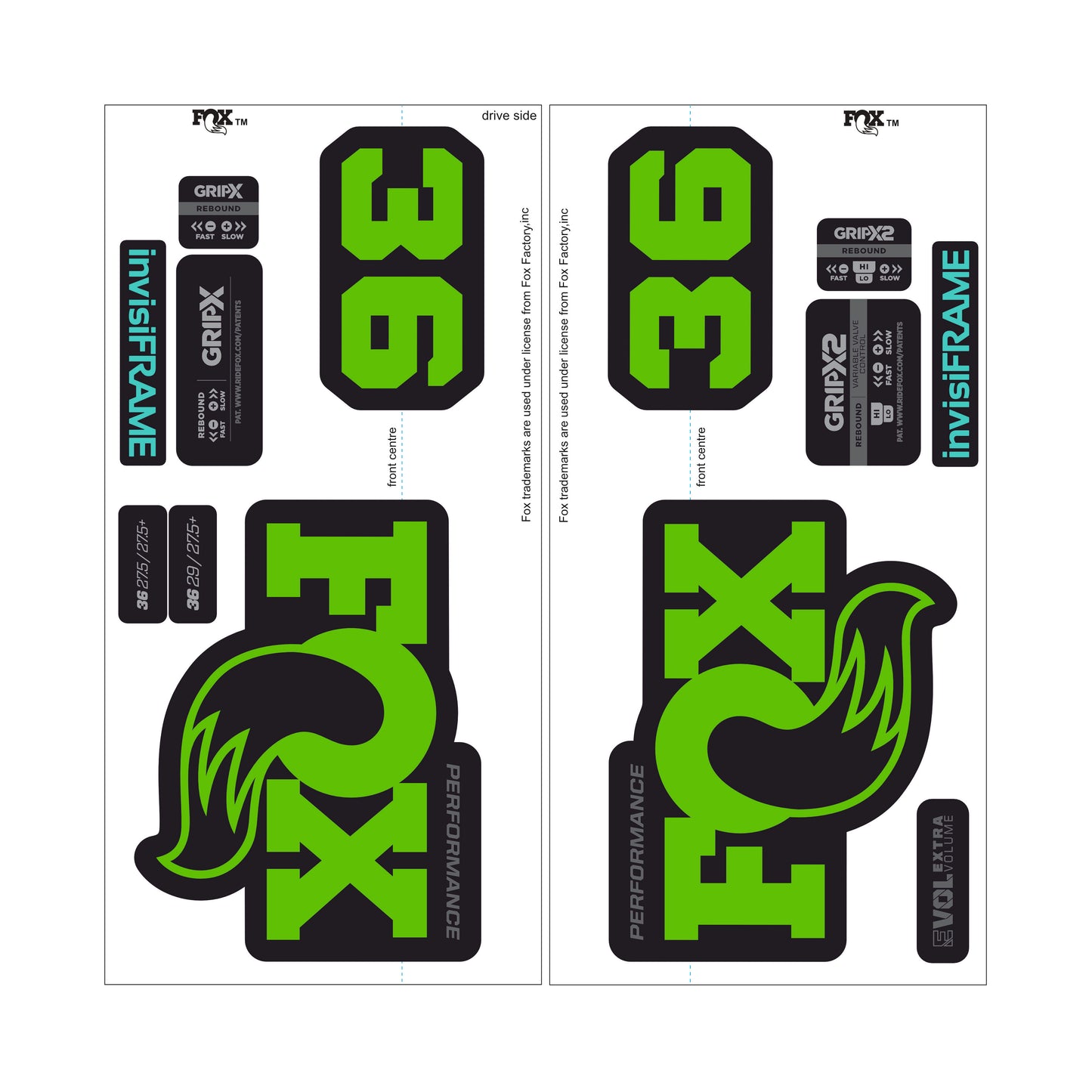 Fox 36 Performance 2026 Decals