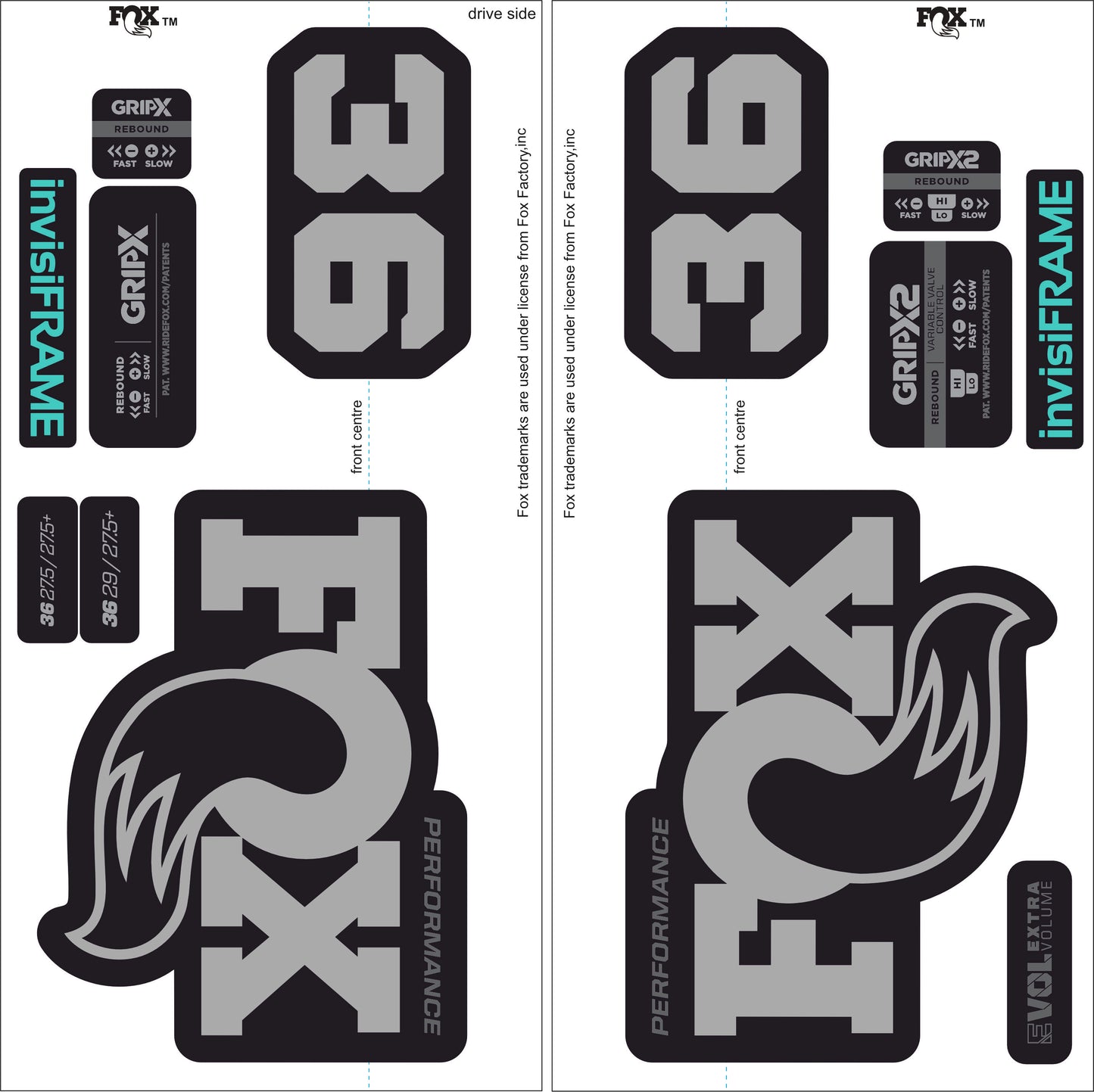 Fox 36 Performance 2026 Decals