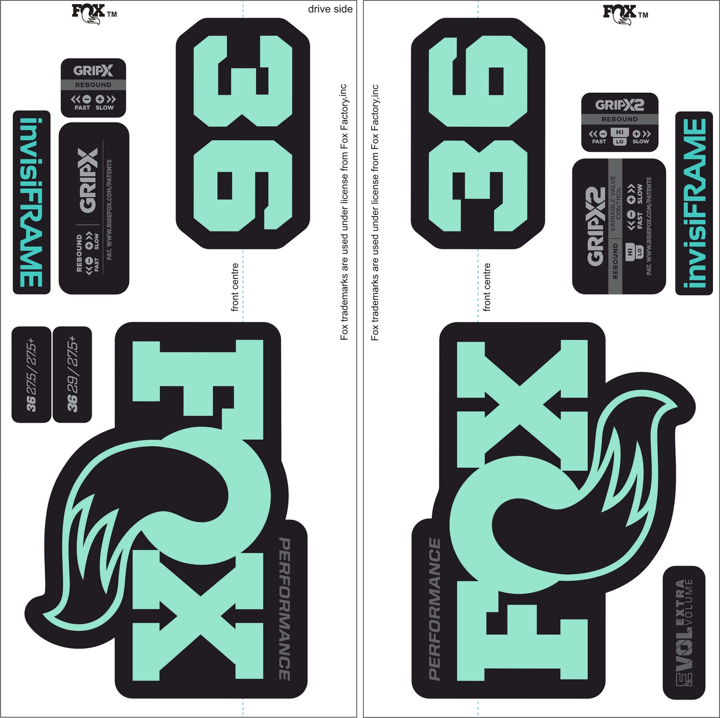 Fox 36 Performance 2026 Decals