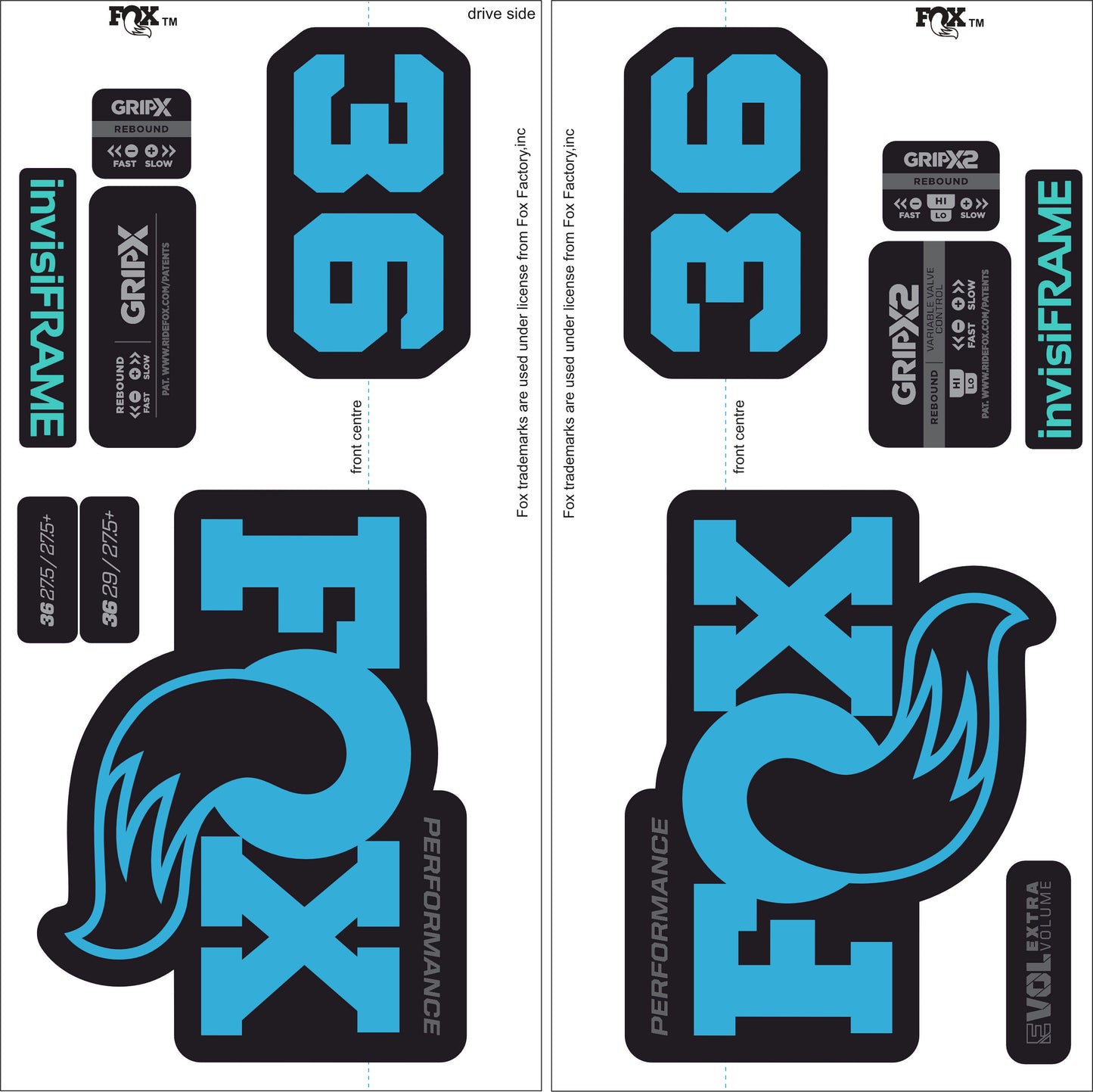 Fox 36 Performance 2026 Decals