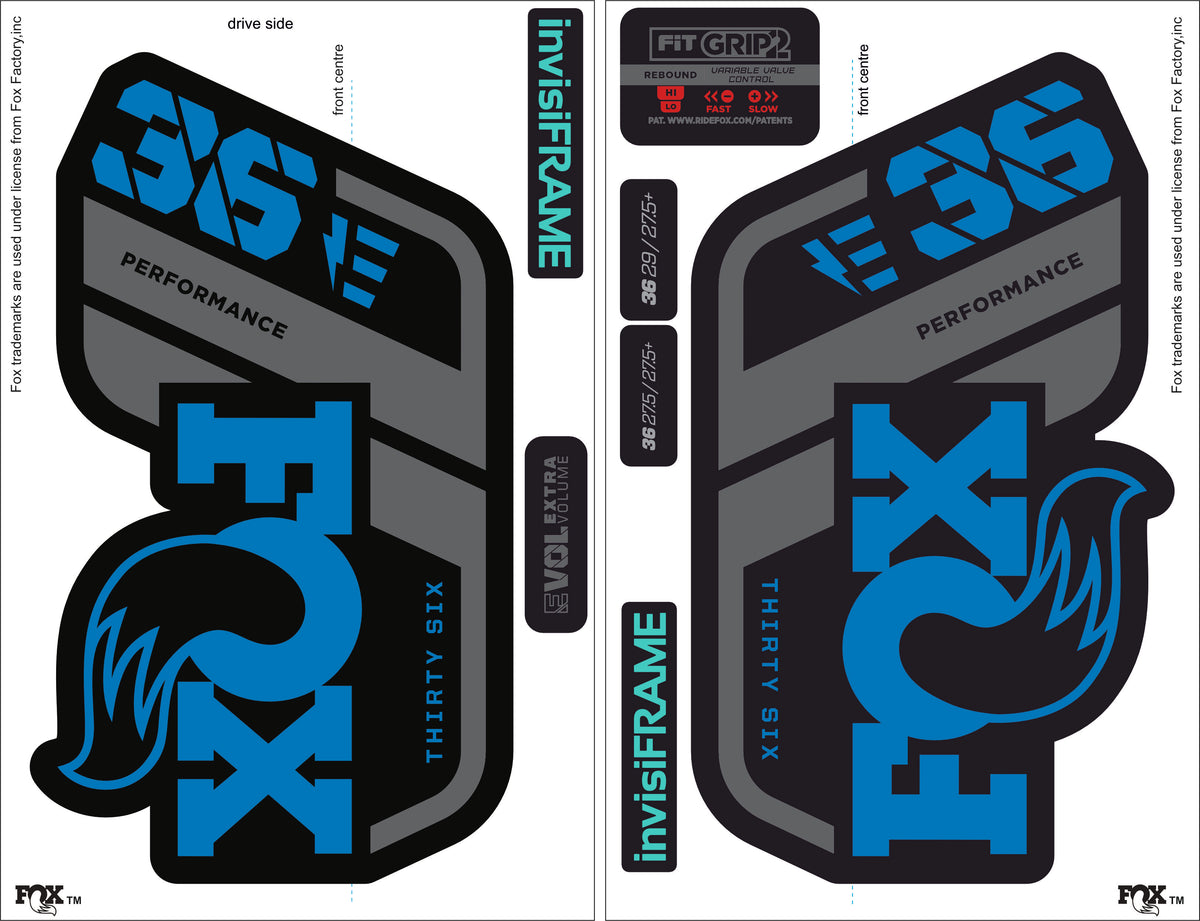 Fox 36 performance 2021 E Bike Decals