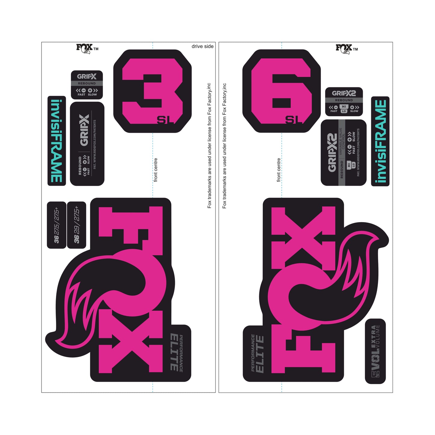 Fox 36 Performance Elite SL 2026 Decals