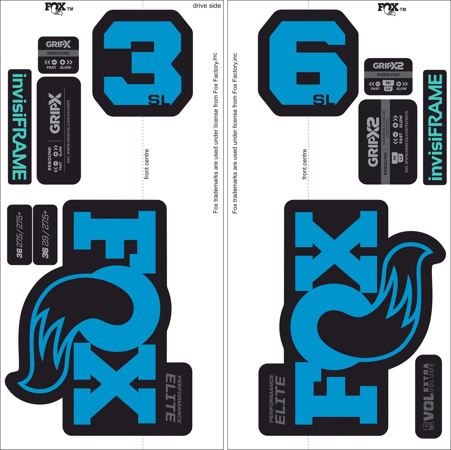 Fox 36 Performance Elite SL 2026 Decals