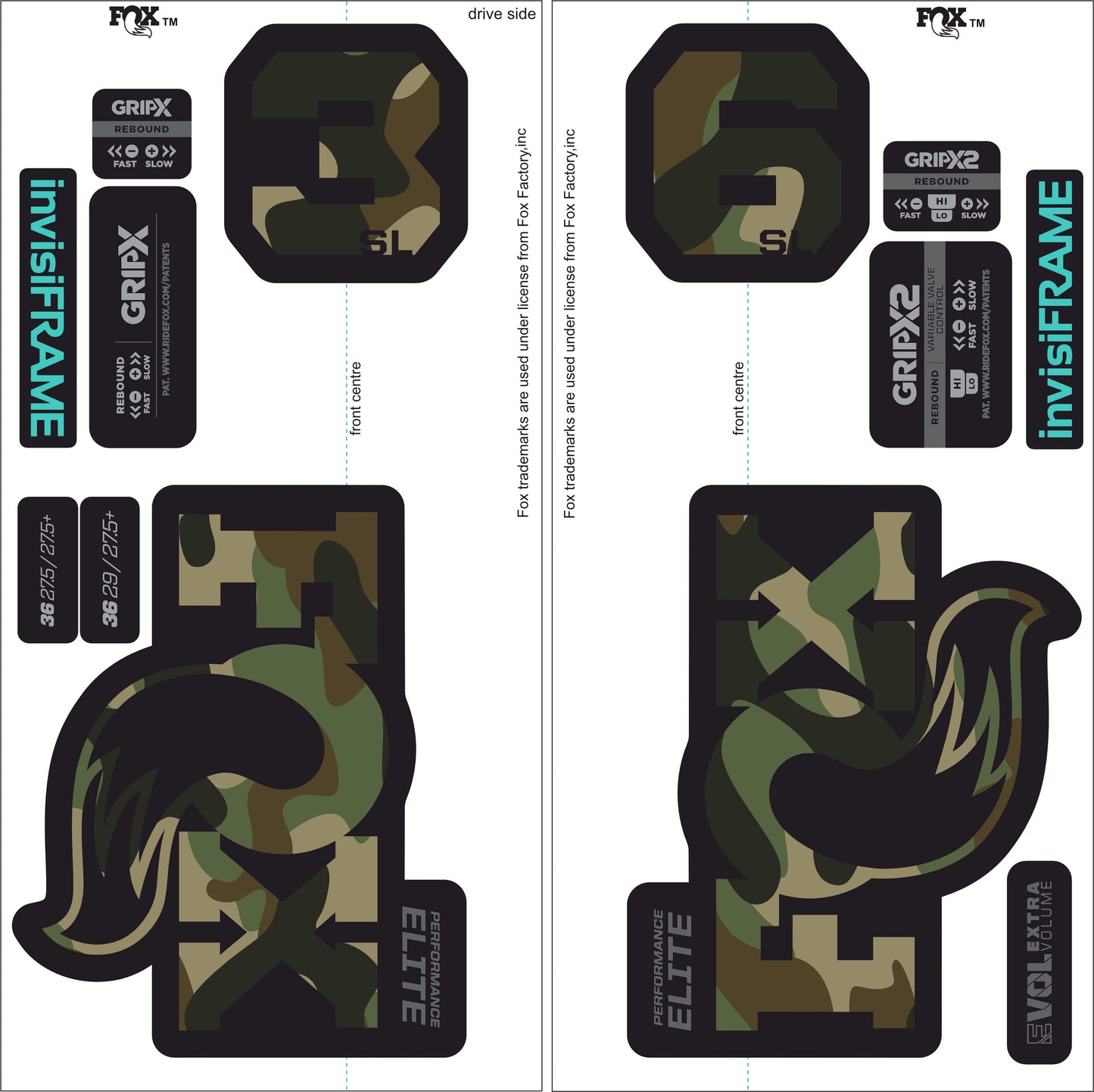 Fox 36 Performance Elite SL 2026 Decals