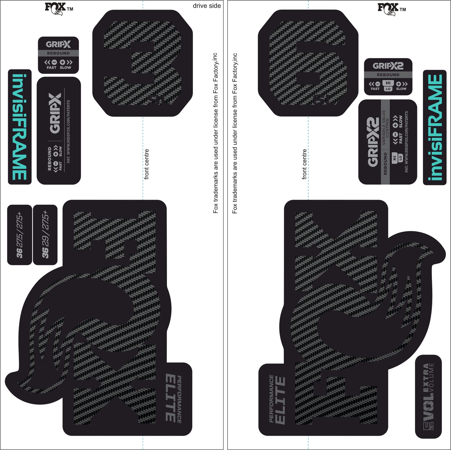 Fox 36 Performance Elite SL 2026 Decals