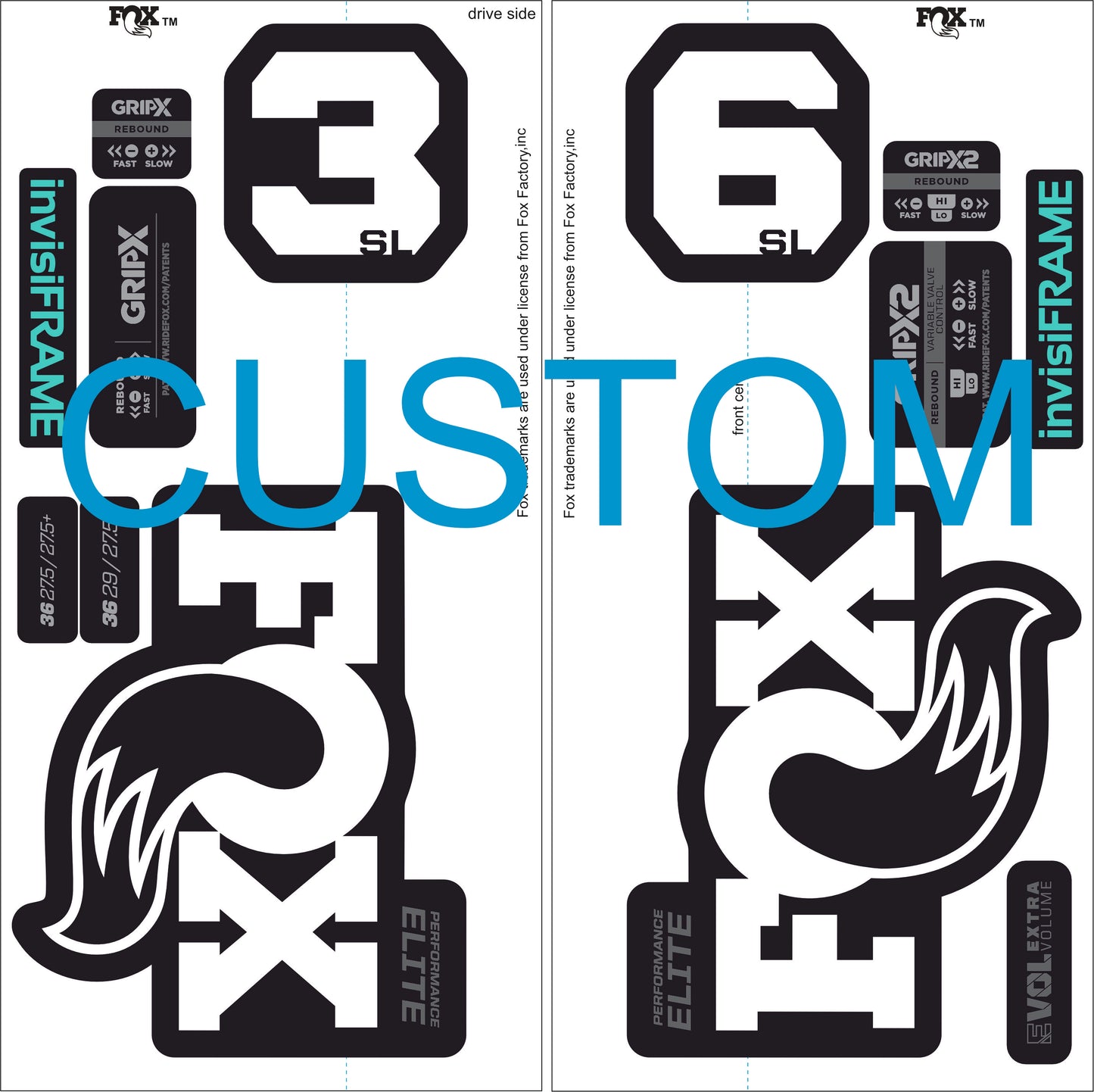 Fox 36 Performance Elite SL 2026 Decals