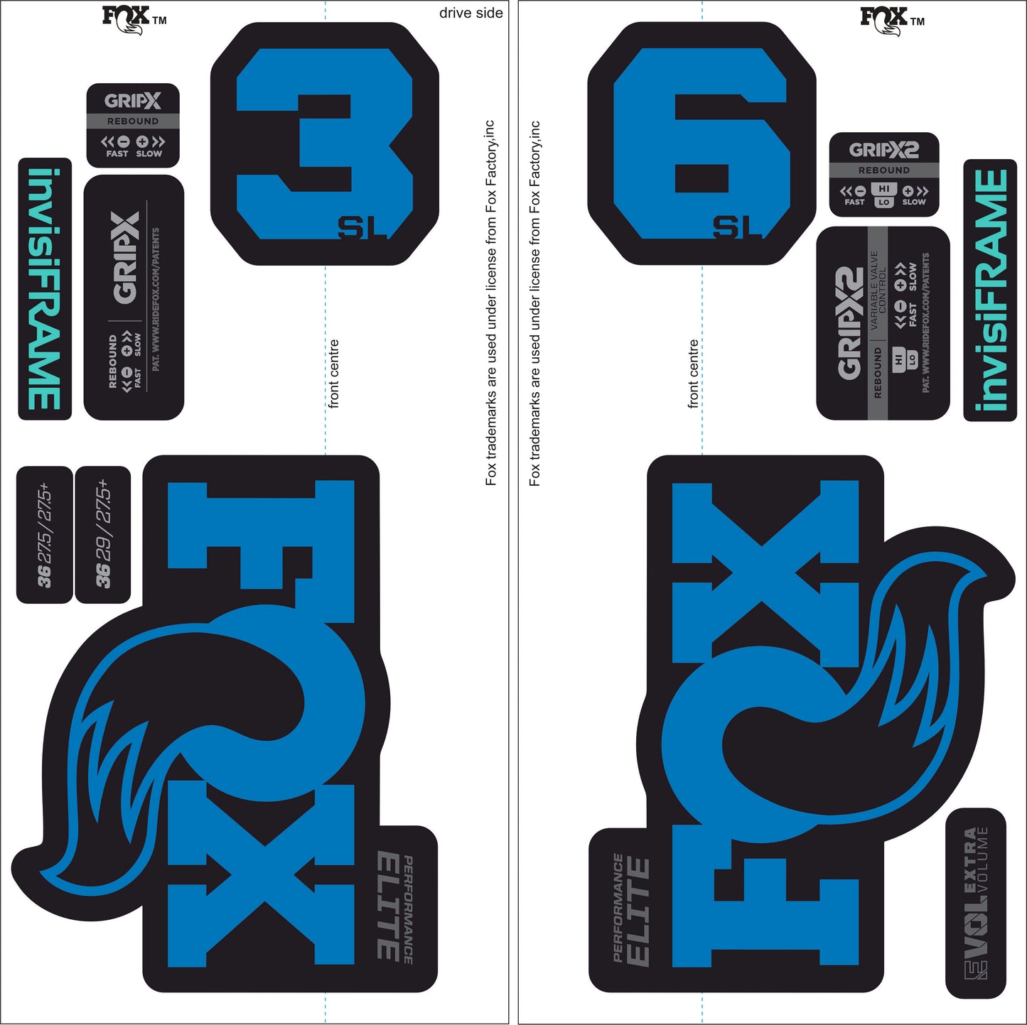 Fox 36 Performance Elite SL 2026 Decals