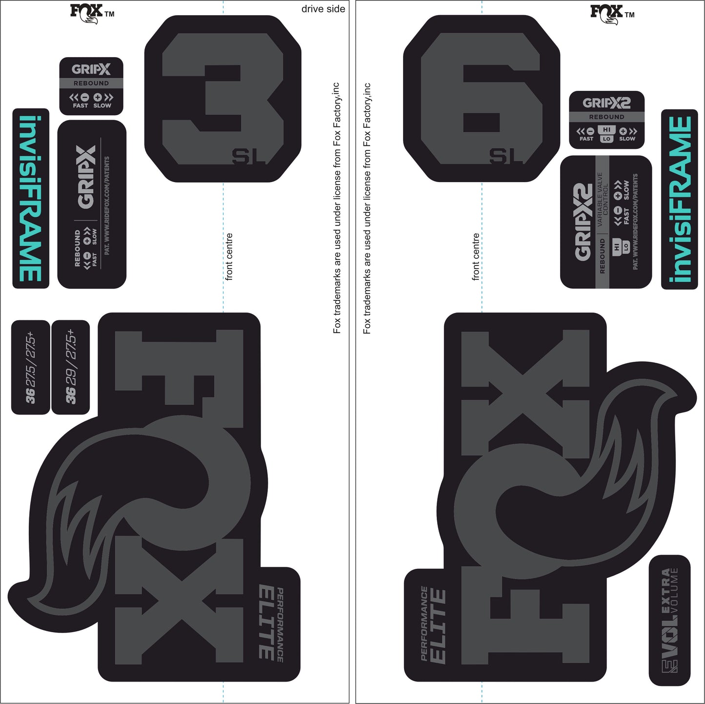 Fox 36 Performance Elite SL 2026 Decals