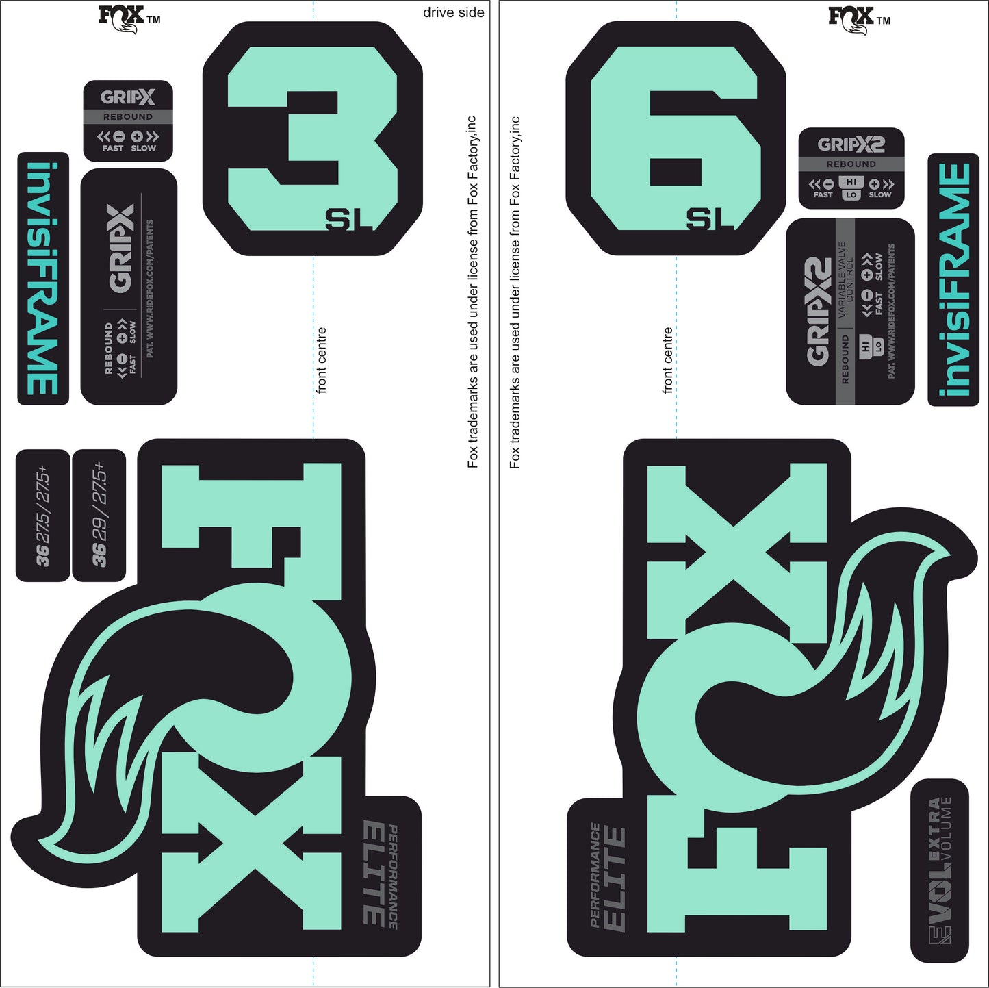 Fox 36 Performance Elite SL 2026 Decals