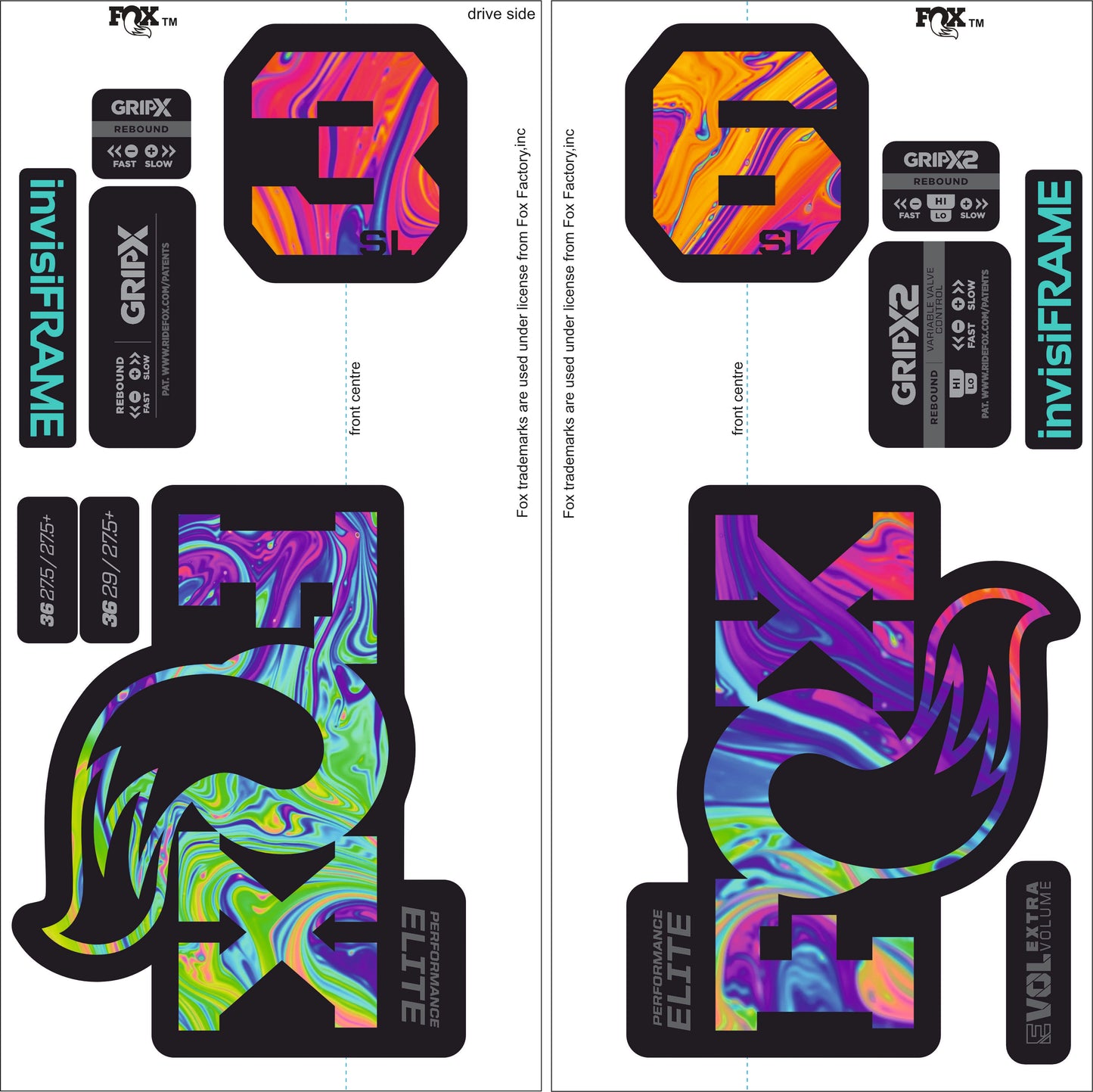 Fox 36 Performance Elite SL 2026 Decals