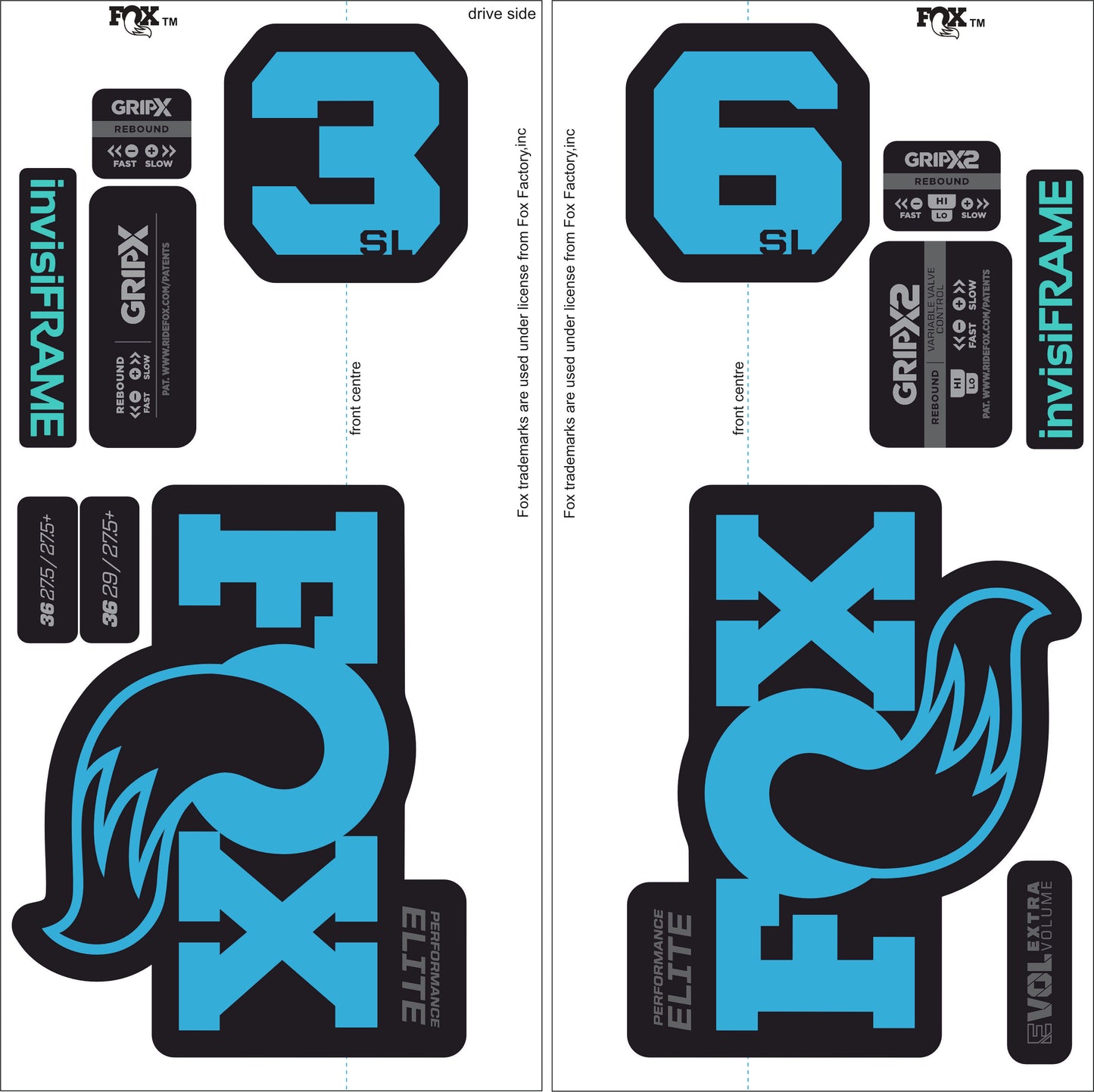 Fox 36 Performance Elite SL 2026 Decals