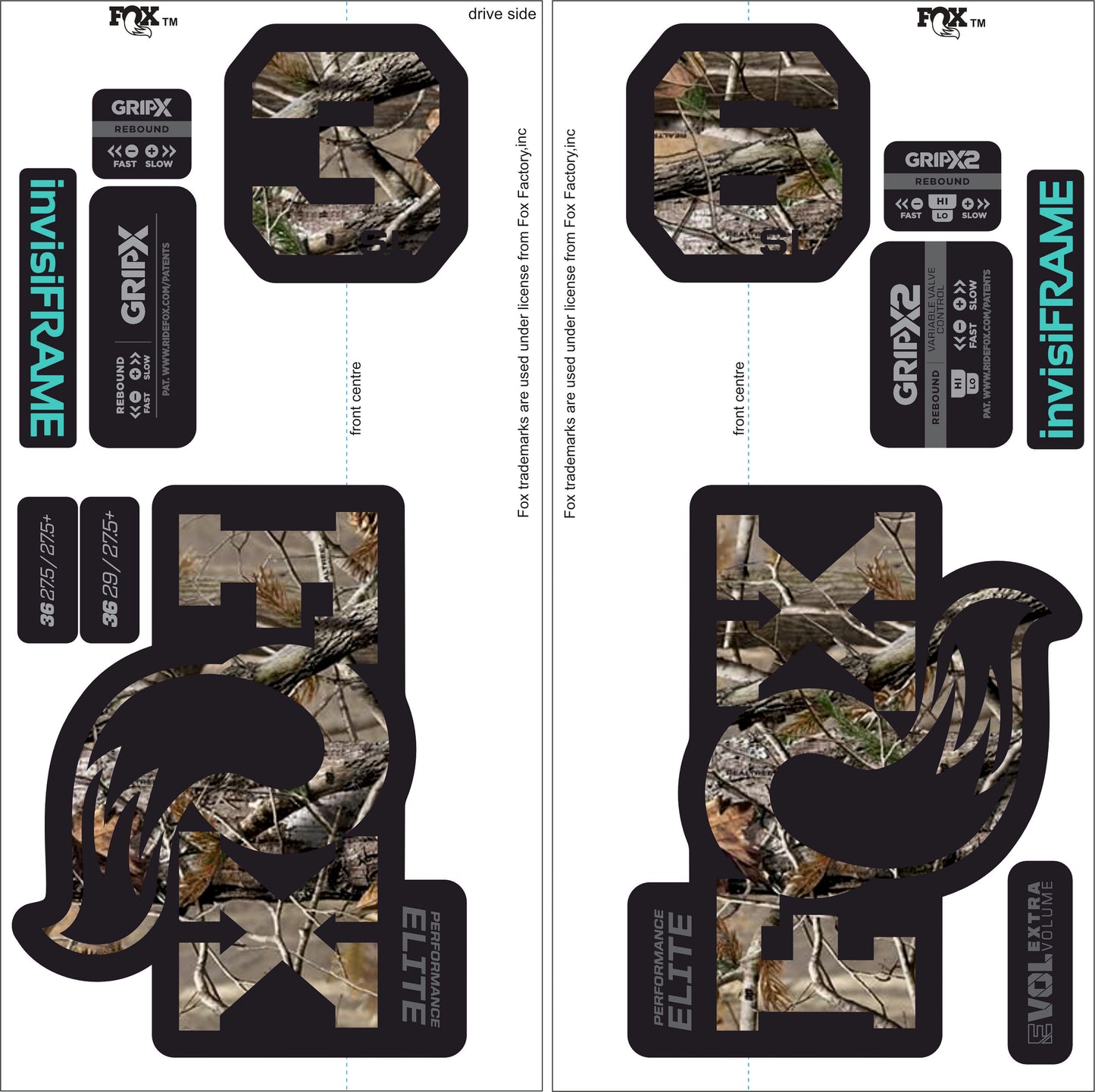 Fox 36 Performance Elite SL 2026 Decals